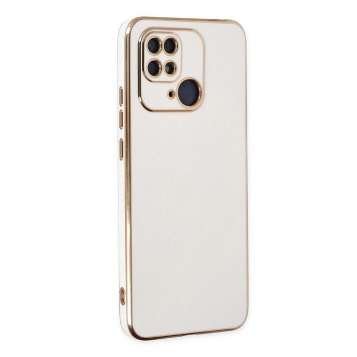 Redmi 10C Beyaz Krom Lazer Kılıf