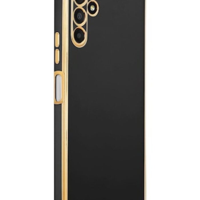 Samsung A04s Krom Lazer Kılıf Siyah