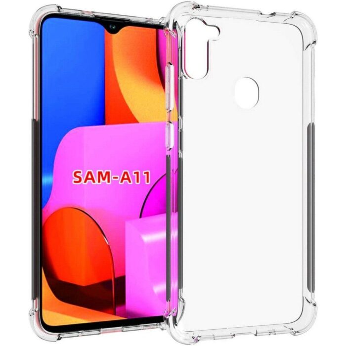 Samsung A11 Antishock Airbag Köşe Korumalı Şeffaf Kılıf