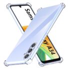 Samsung A34 Antishock Airbag Köşe Korumalı Şeffaf Kılıf