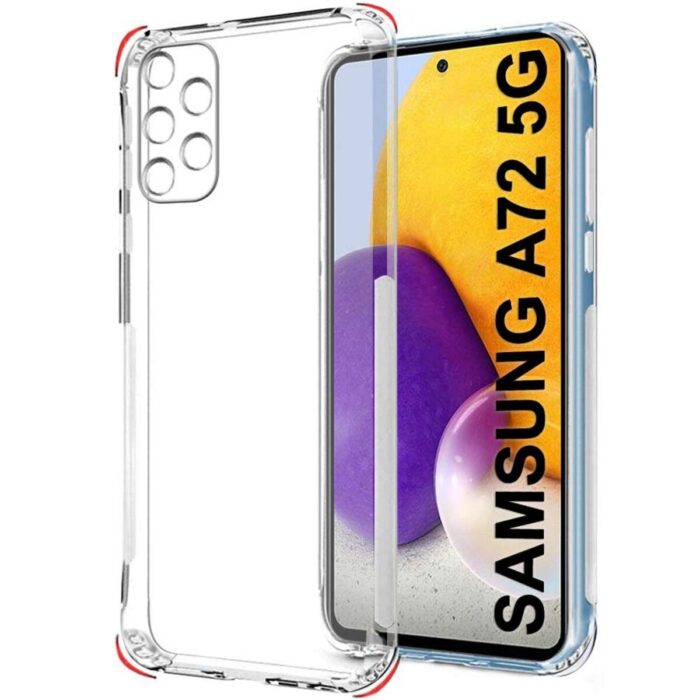 Samsung A72 Antishock Airbag Köşe Korumalı Şeffaf Kılıf