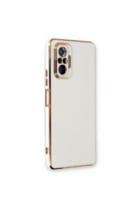 Xiaomi Redmi Note 10 Pro Beyaz Krom Lazer Kılıf