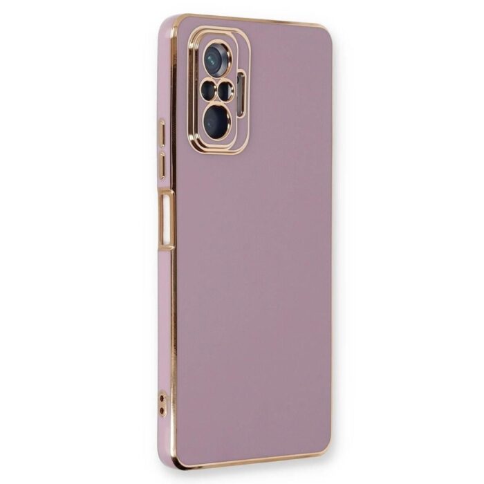 Xiaomi Redmi Note 10 Pro Lila Krom Lazer Kılıf Xiaomi Redmi Note 10 Pro Lila Krom Lazer Kılıf
