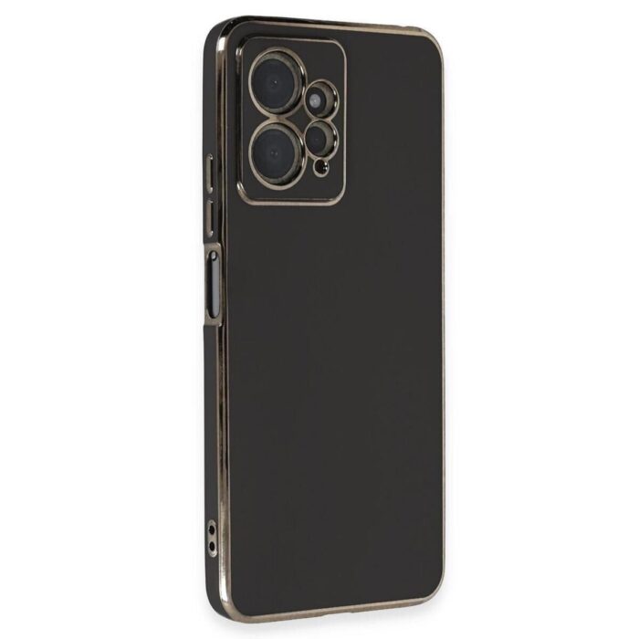 Xiaomi Redmi Note 12 4G Siyah Krom Lazer Kılıf