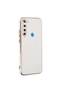 Xiaomi Redmi Note 8 Beyaz Krom Lazer Kılıf