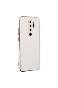 Xiaomi Redmi Note 8 Pro Beyaz Krom Lazer Kılıf