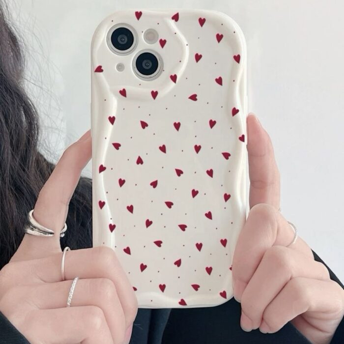 Iphone 15 Plus UYUMLU Kalp Desenli Kılıf