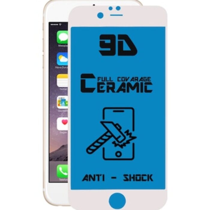 iPhone 6s Plus Beyaz Tam Kaplayan Seramik Ekran Koruyucu