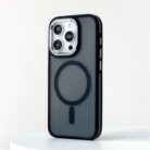 Lüx Magsafe Mat Kamera Yükseltili Kılıf iPhone 15 Pro Max Siyah