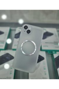 iPhone 15 Lens Koruyuculu Kablosuz Şarj Desteği Saylayan Kılıf