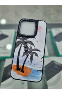 iPhone 14 Baskılı Kabartmalı Sert Kapak