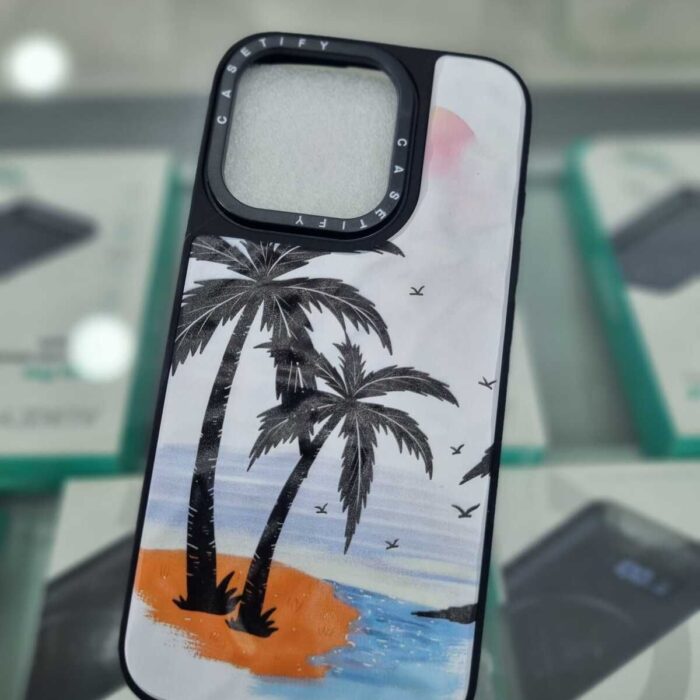 iPhone 14 Baskılı Kabartmalı Sert Kapak