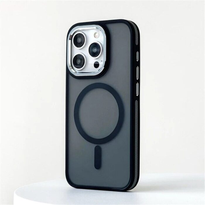 Lüx Magsafe Mat Kamera Yükseltili Kılıf iPhone 15 Siyah