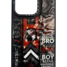 İPhone 14 Pro Siyah Urban Street Baskılı Kabartmalı Kılıf