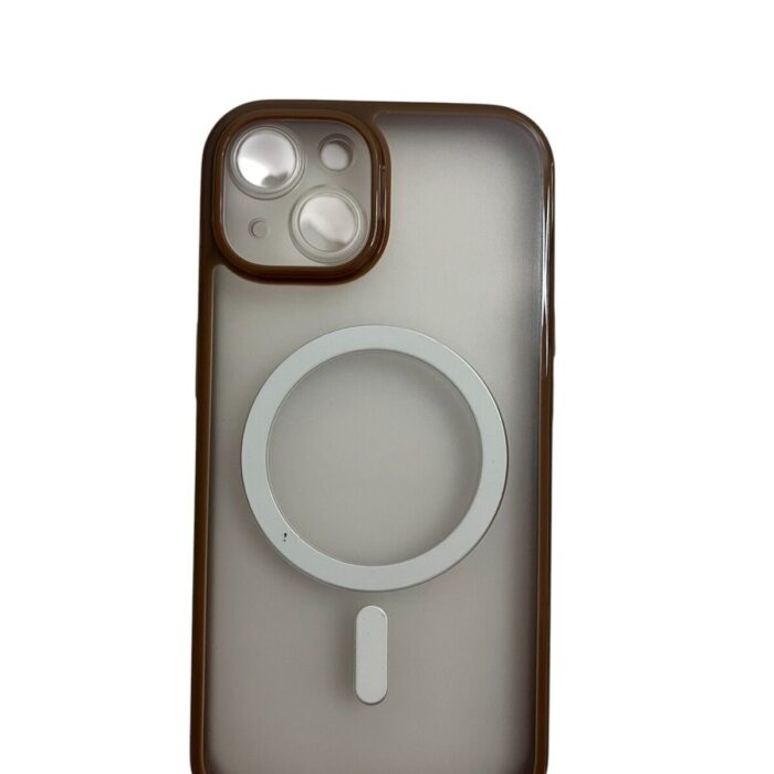 İPhone 15 Kahverengi Buzlu Magsafe Kılıf