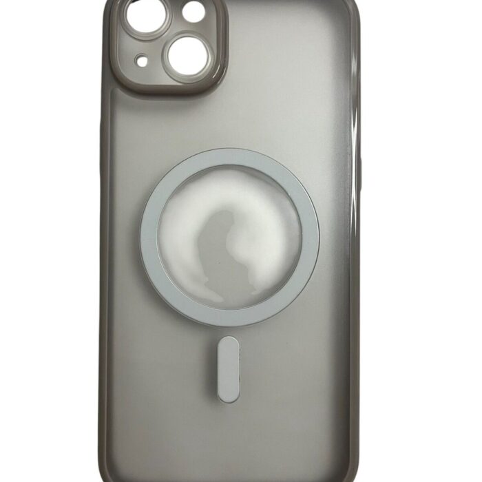 İPhone 15 Plus Gri Buzlu Magsafe Kılıf