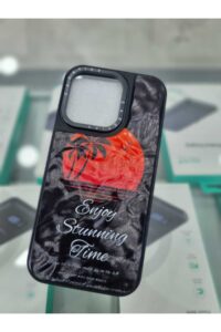 iPhone 15 Pro Baskılı Kabartmalı Sert Kapak