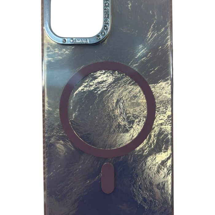 iPhone 15 Kahverengi Marble Kılıf