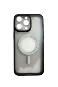 İPhone 15 Pro Max Siyah Buzlu Magsafe Kılıf