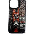 İPhone 15 Pro Max Siyah Urban Street Baskılı Kabartmalı Kılıf