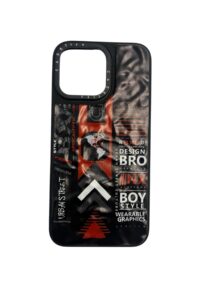 İPhone 15 Pro Max Siyah Urban Street Baskılı Kabartmalı Kılıf