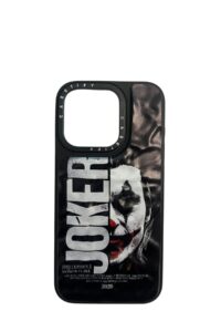 İPhone 15 Pro Siyah Joker Baskılı Kabartmalı Kılıf