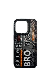 İPhone 15 Pro Siyah Urban Street Style Baskılı Kabartmalı Kılıf