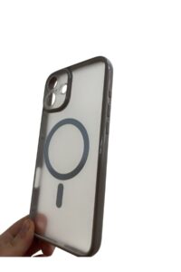 İPhone 16 Plus Gri Buzlu Magsafe Kılıf