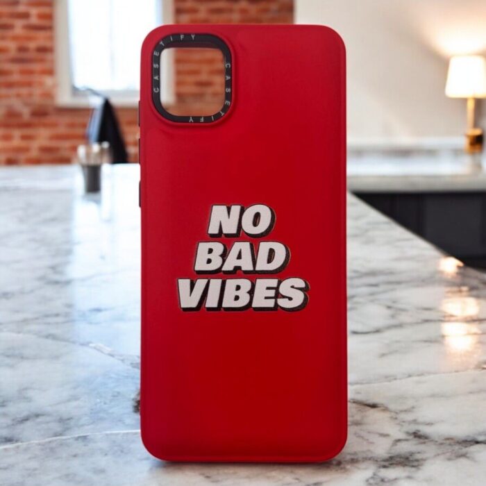 Samsung Galaxy A04 Kırmızı Tipografi İçi Kadife Baskılı Kılıf