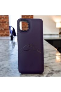 Samsung Galaxy A04 Mor Kalp Yapan El İçi Kadife Baskılı Kılıf