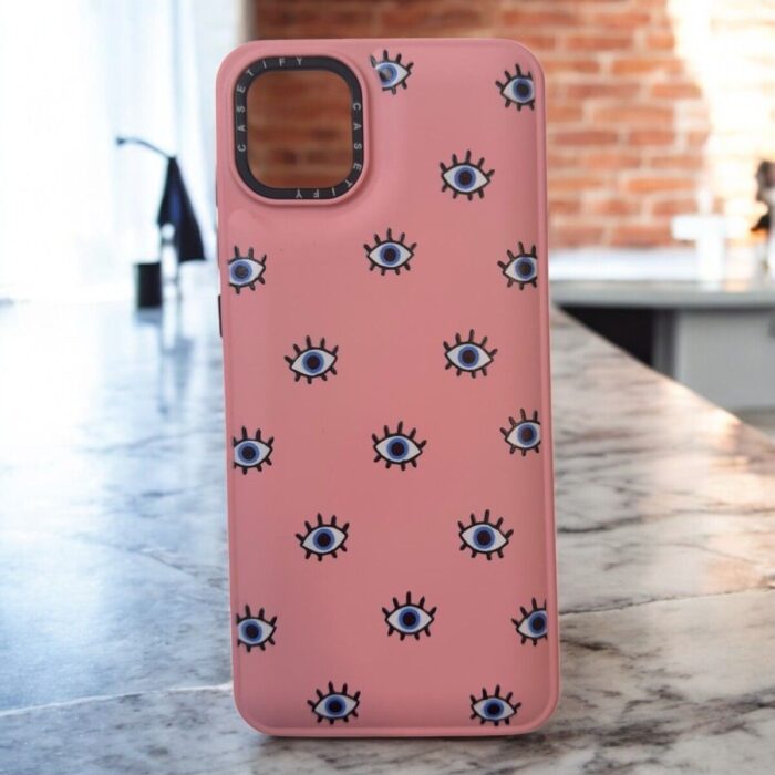 Samsung Galaxy A04 Pembe Göz İçi Kadife Baskılı Kılıf