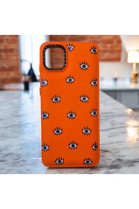 Samsung Galaxy A04 Turuncu Göz İçi Kadife Baskılı Kılıf