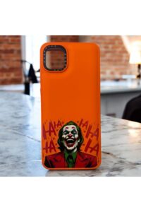 Samsung Galaxy A04 Turuncu Gülen Figür İçi Kadife Baskılı Kılıf