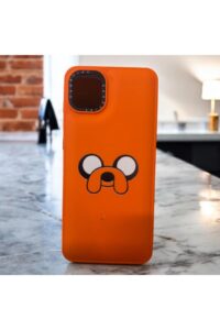 Samsung Galaxy A04 Turuncu Köpek İçi Kadife Baskılı Kılıf