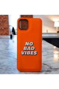 Samsung Galaxy A04 Turuncu Tipografi İçi Kadife Baskılı Kılıf