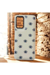 Samsung Galaxy A04S Beyaz Göz İçi Kadife Baskılı Kılıf