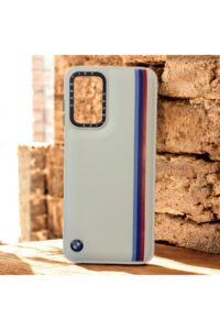 Samsung Galaxy A04S Beyaz Mavi/Kırmızı İçi Kadife Baskılı Kılıf