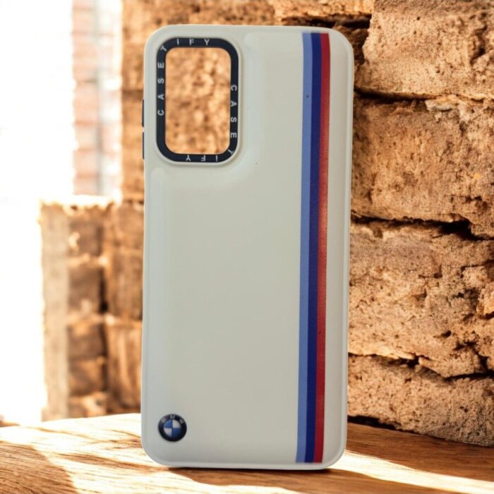 Samsung Galaxy A04S Beyaz Mavi/Kırmızı İçi Kadife Baskılı Kılıf