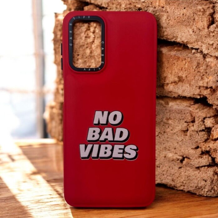 Samsung Galaxy A04S Kırmızı Tipografi İçi Kadife Baskılı Kılıf