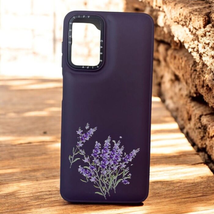 Samsung Galaxy A04S Mor Lavanta İçi Kadife Baskılı Kılıf