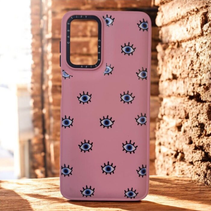 Samsung Galaxy A04S Pembe Göz İçi Kadife Baskılı Kılıf