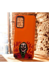 Samsung Galaxy A04S Turuncu Gülen Figür İçi Kadife Baskılı Kılıf