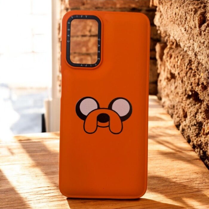 Samsung Galaxy A04S Turuncu Köpek İçi Kadife Baskılı Kılıf