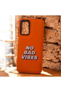 Samsung Galaxy A04S Turuncu Tipografi İçi Kadife Baskılı Kılıf