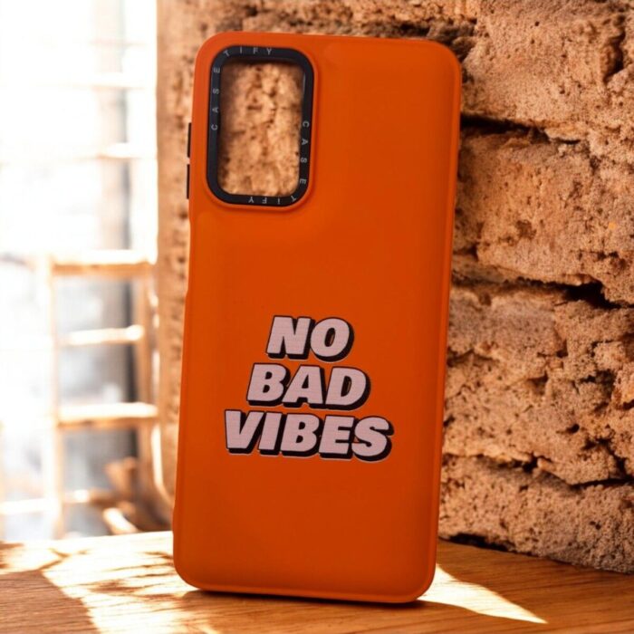 Samsung Galaxy A04S Turuncu Tipografi İçi Kadife Baskılı Kılıf