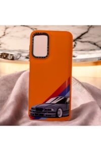 Samsung Galaxy A14 Turuncu Araba İçi Kadife Baskılı Kılıf