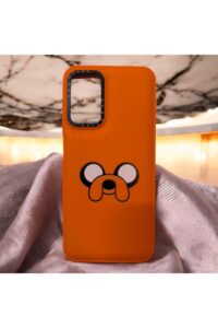 Samsung Galaxy A14 Turuncu Köpek İçi Kadife Baskılı Kılıf