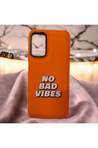 Samsung Galaxy A14 Turuncu Tipografi İçi Kadife Baskılı Kılıf