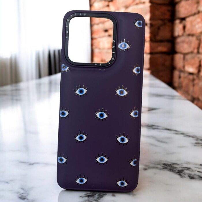 Xiaomi Redmi 12C Mor Göz İçi Kadife Baskılı Kılıf