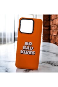 Xiaomi Redmi 12C Turuncu Tipografi İçi Kadife Baskılı Kılıf